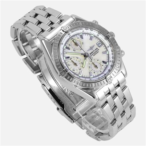 breitling clock with light mother of pearl face|breitling automatic caliber.